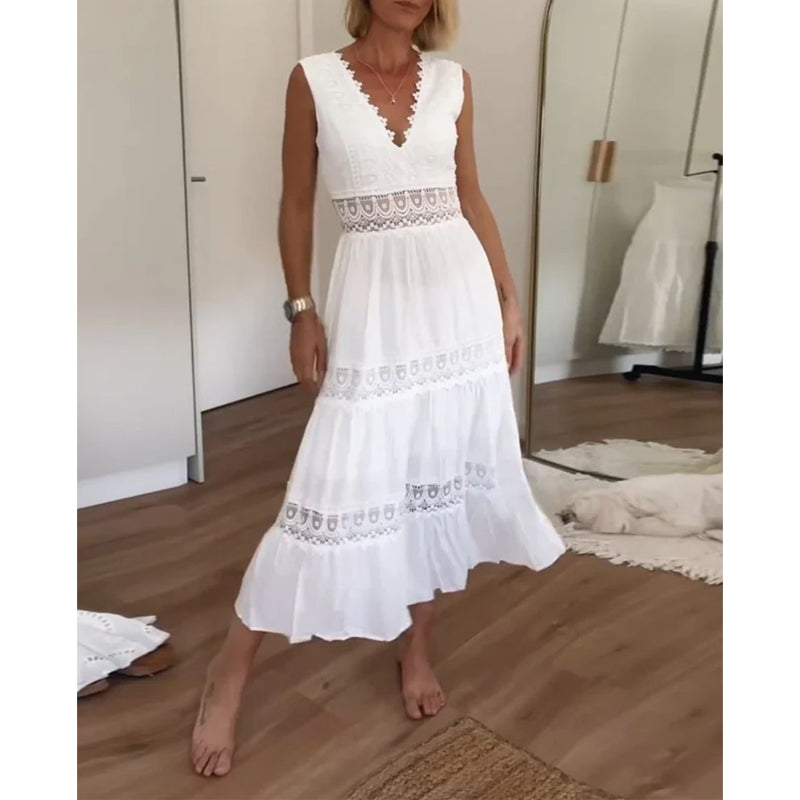 Aurélie™ Cover| Elegant Lace Dress with V-Neck