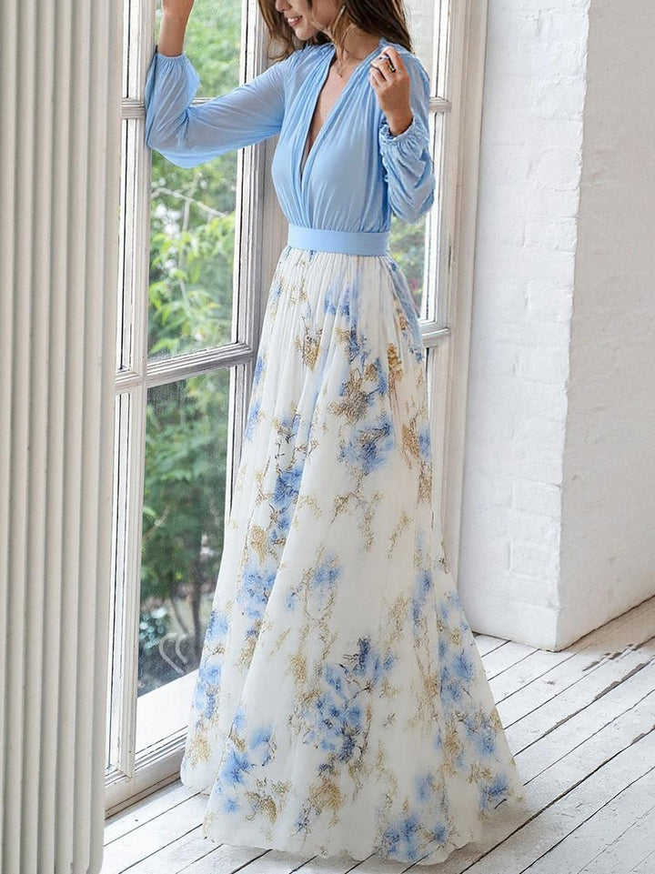 Aveline™ | Graceful Maxi Dress with Floral Print