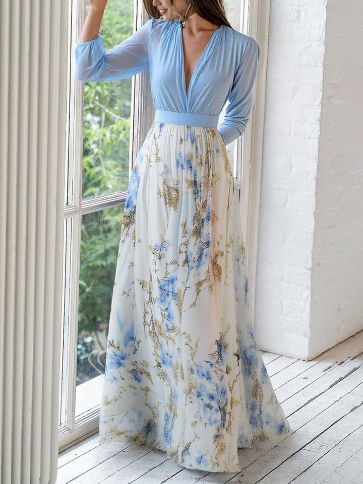 Aveline™ | Graceful Maxi Dress with Floral Print