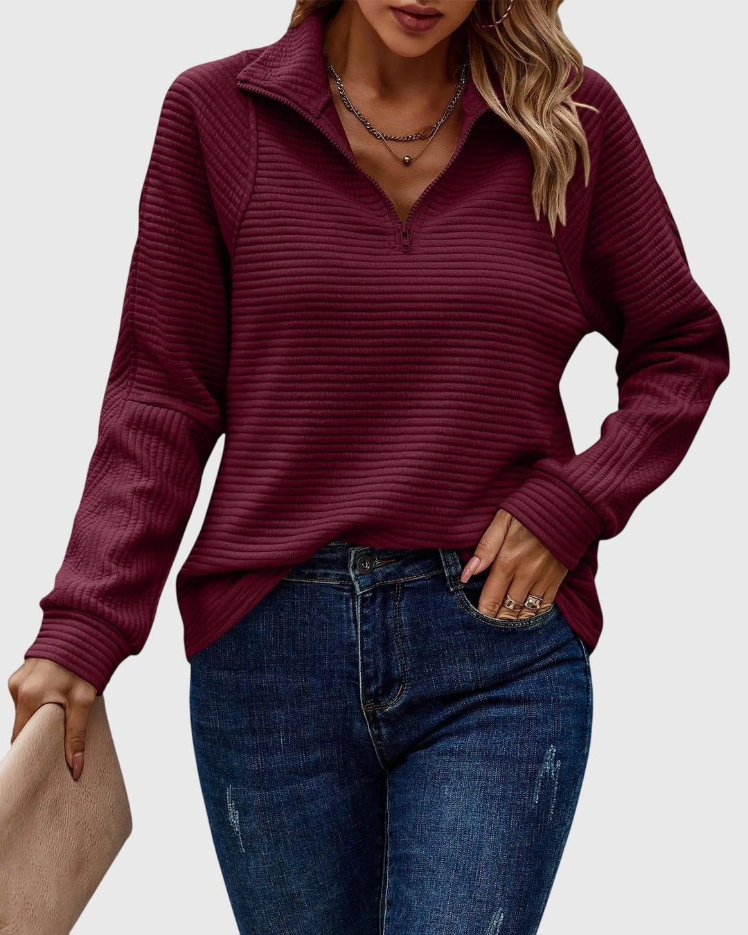 Abigail™ | Elegant Sweater with Zipper