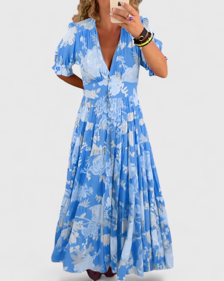 Olivia™  | Confidence Floral  V-neck Dress