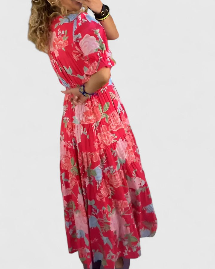 Olivia™  | Confidence Floral  V-neck Dress