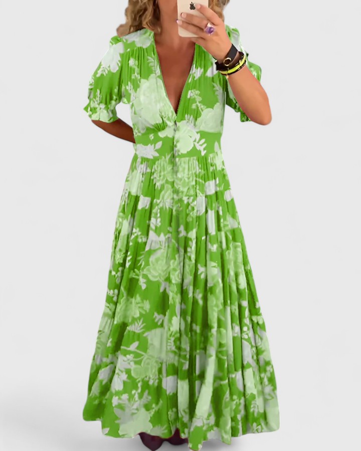 Olivia™  | Confidence Floral  V-neck Dress