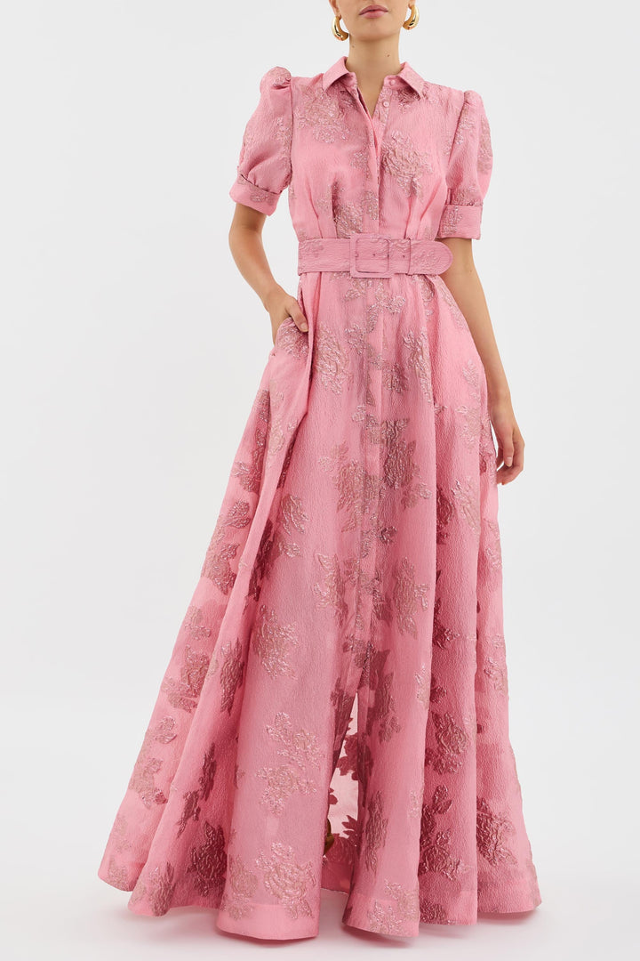Serelina™ - Dress with Short Puff Sleeves