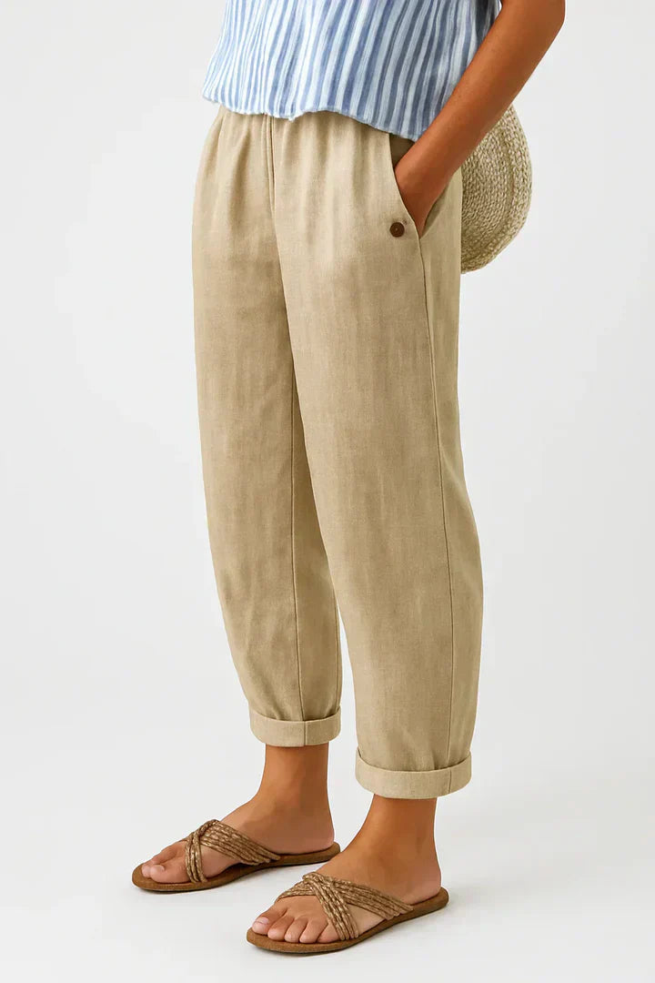 Romy™ Timeless Linen-Cotton Trousers