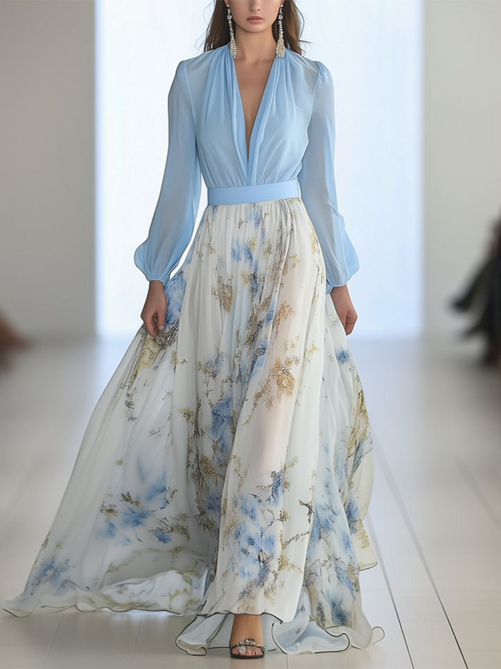 Aveline™ | Graceful Maxi Dress with Floral Print