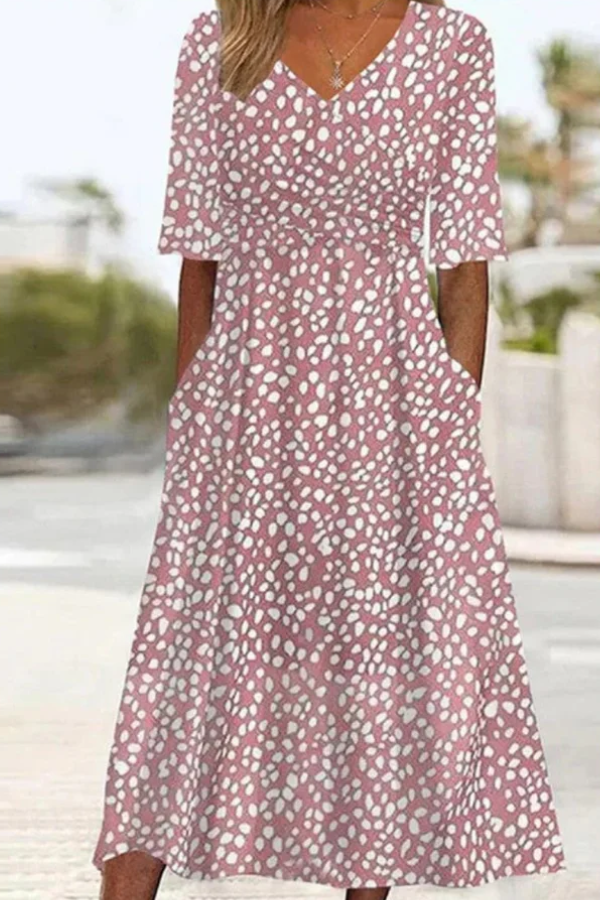 Olvira™ | Polka Midi Dress
