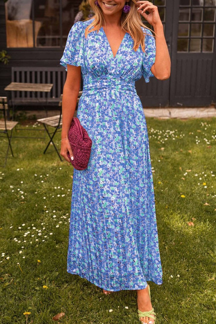 Rosaly | Elegant Long Dress With Flowers