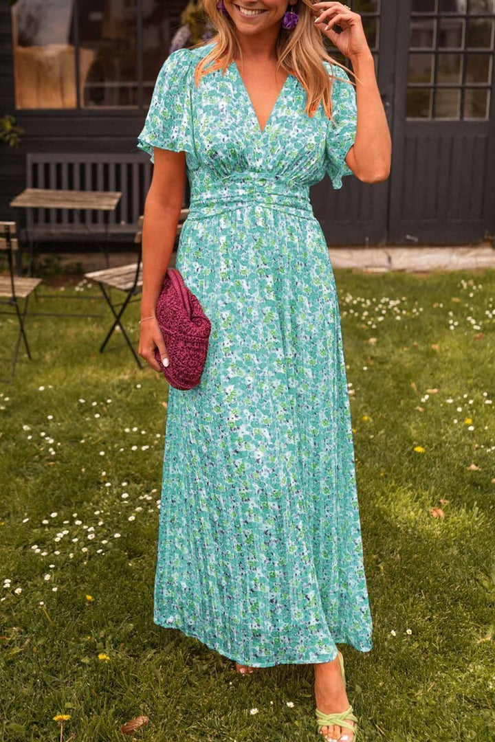 Rosaly | Elegant Long Dress With Flowers