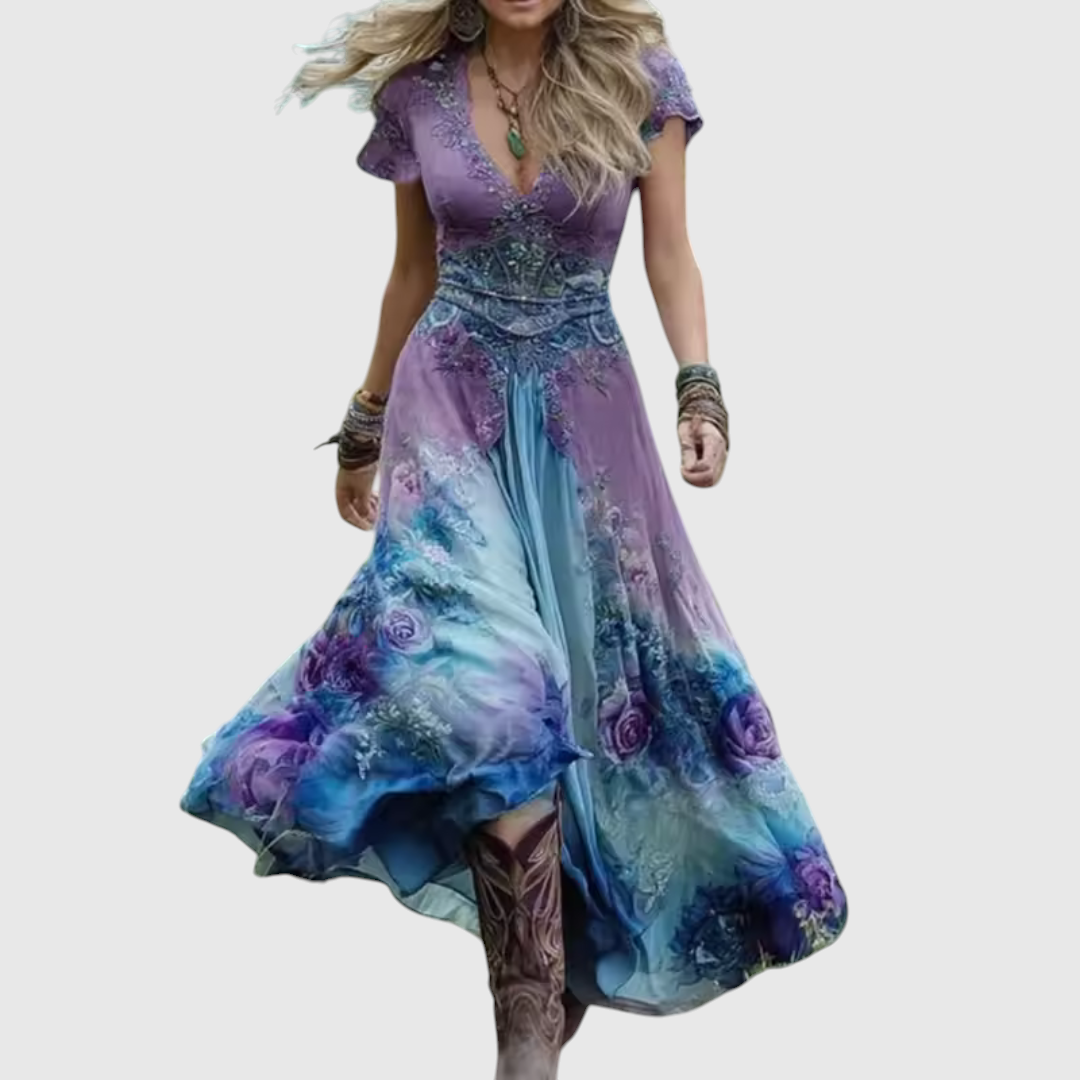 Liora™ - Embroidered Corset Dress