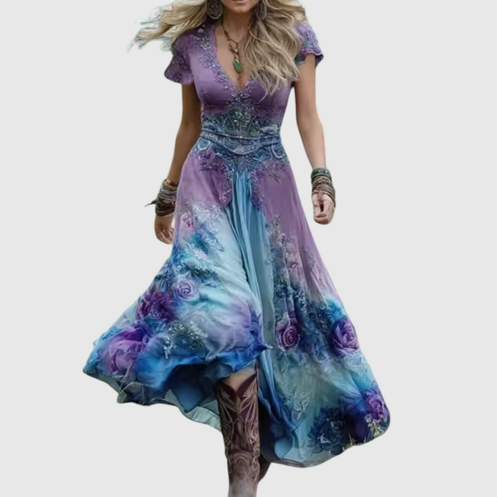 Liora™ - Embroidered Corset Dress