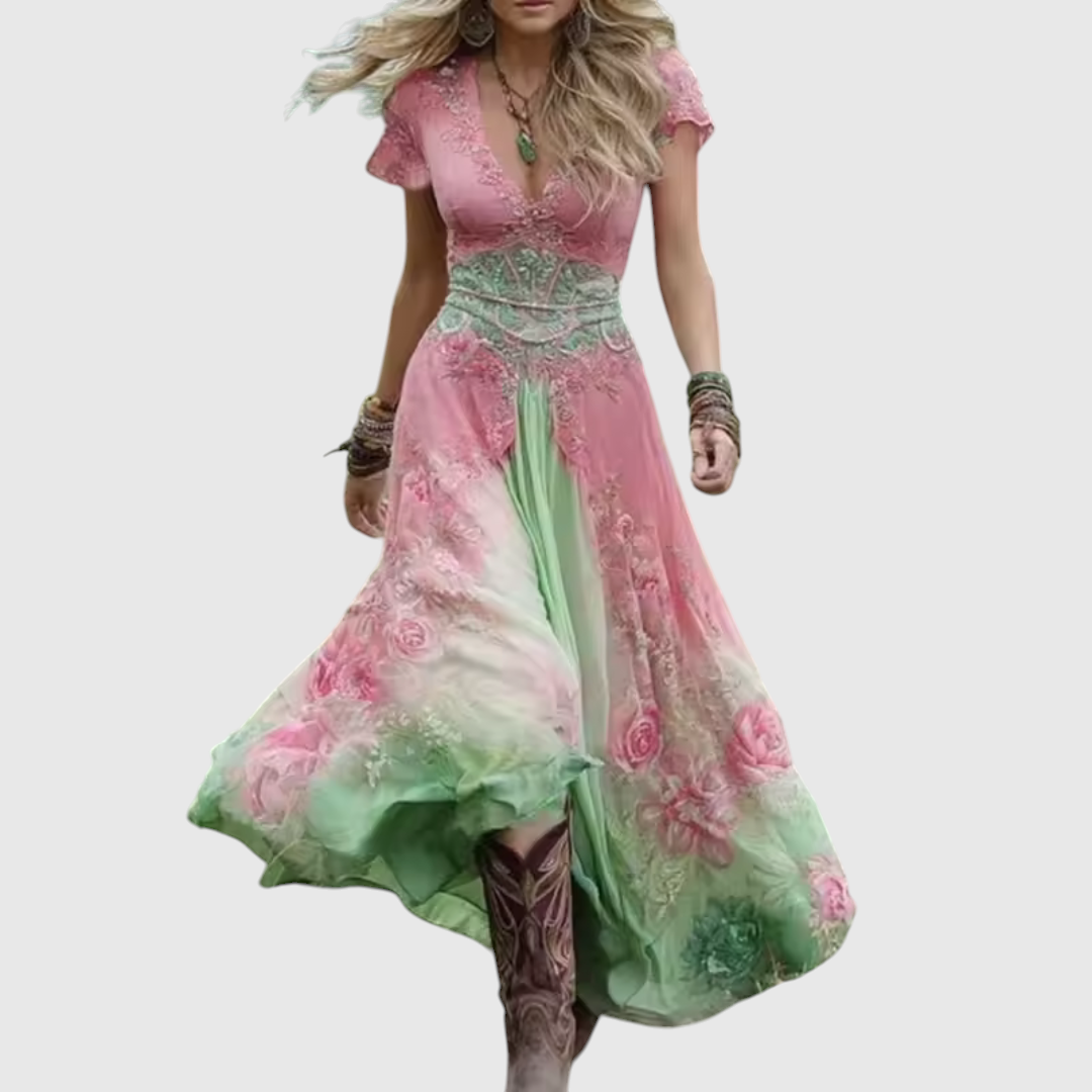 Liora™ - Embroidered Corset Dress