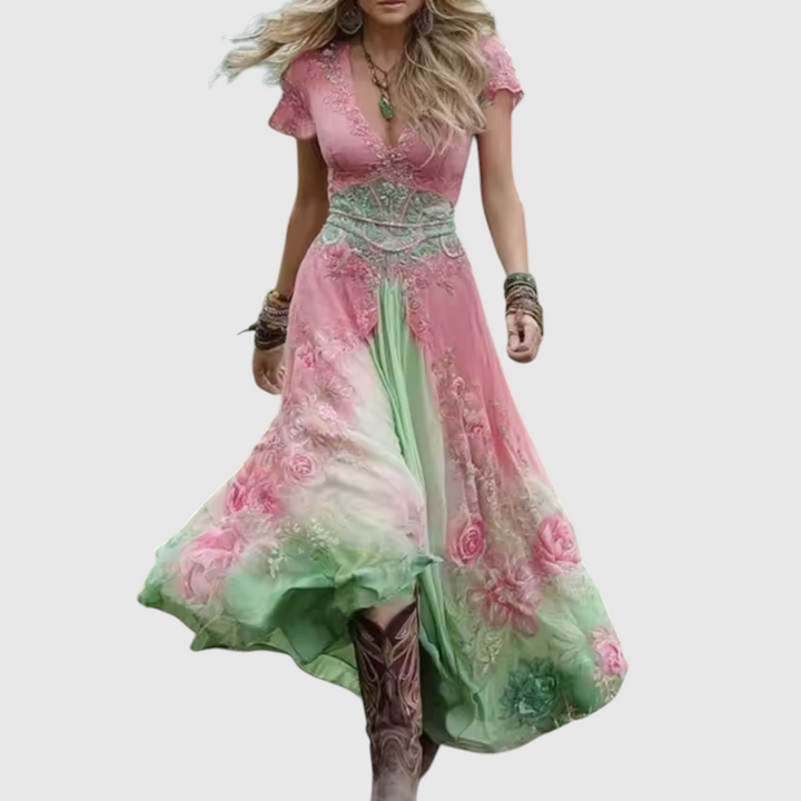 Liora™ - Embroidered Corset Dress