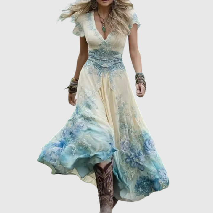 Liora™ - Embroidered Corset Dress