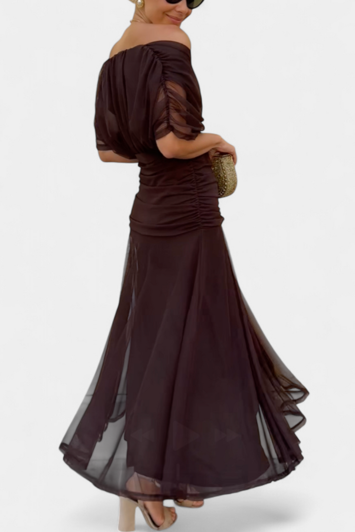 Claire™ | Elegant Long Floral V-Neck Flow Dress