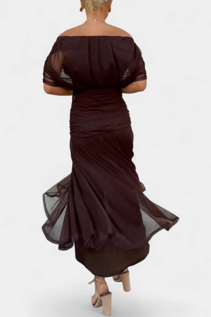 Claire™ | Elegant Long Floral V-Neck Flow Dress