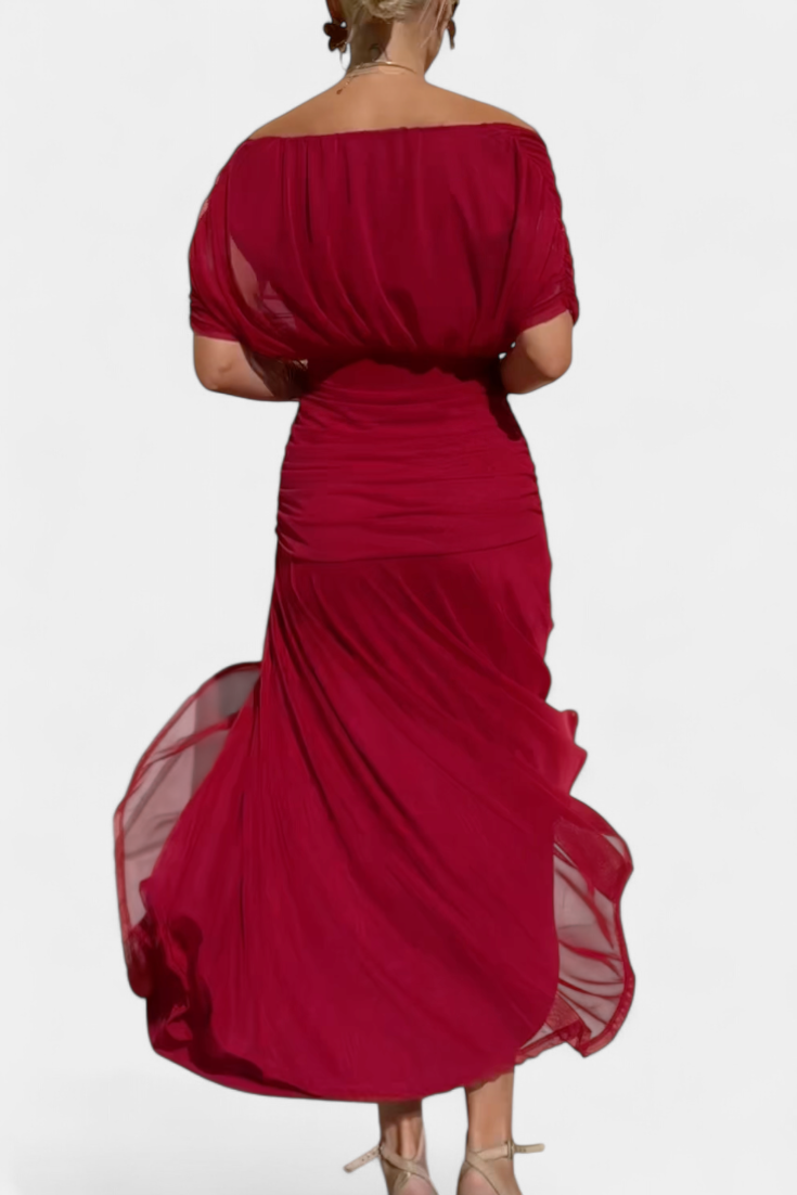 Claire™ | Elegant Long Floral V-Neck Flow Dress
