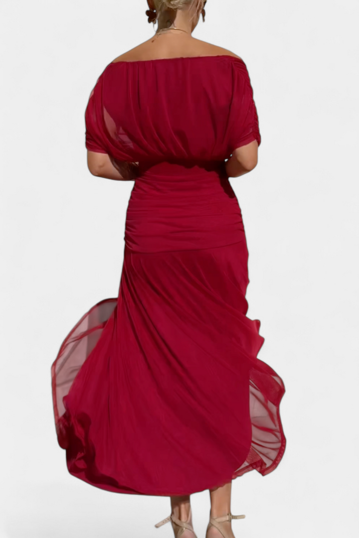 Claire™ | Elegant Long Floral V-Neck Flow Dress