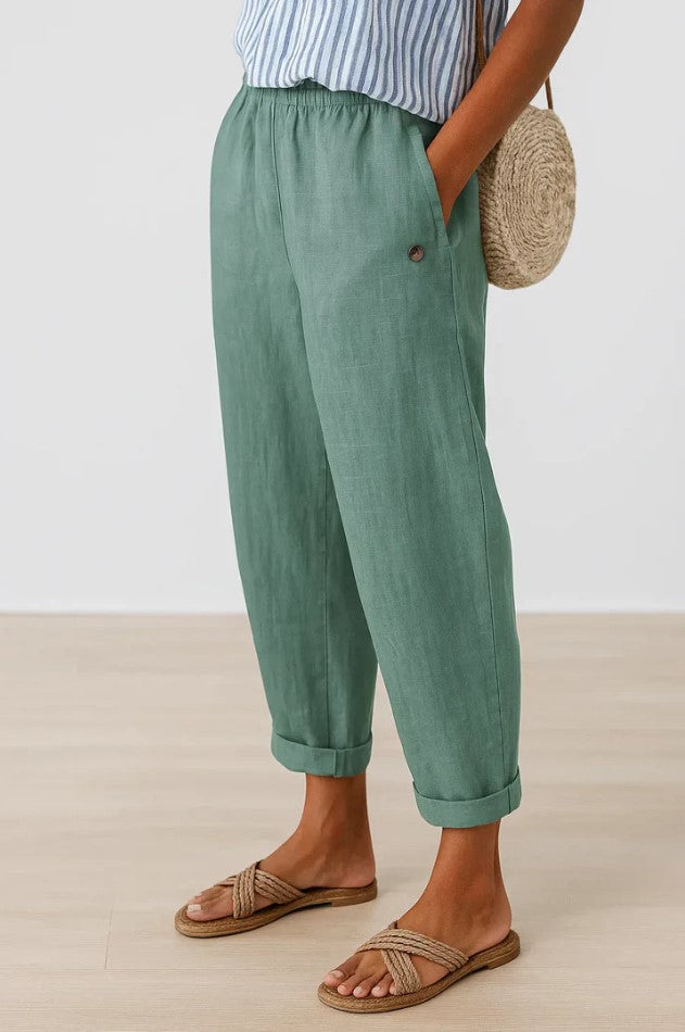 Romy™ Timeless Linen-Cotton Trousers